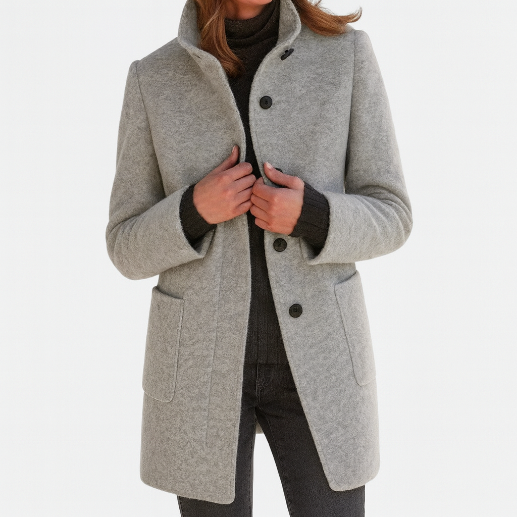 LARA| Cappotto da donna con collo alto