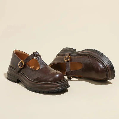Chiara - Eleganti Scarpe Mary Jane in Pelle di Alta Qualità
