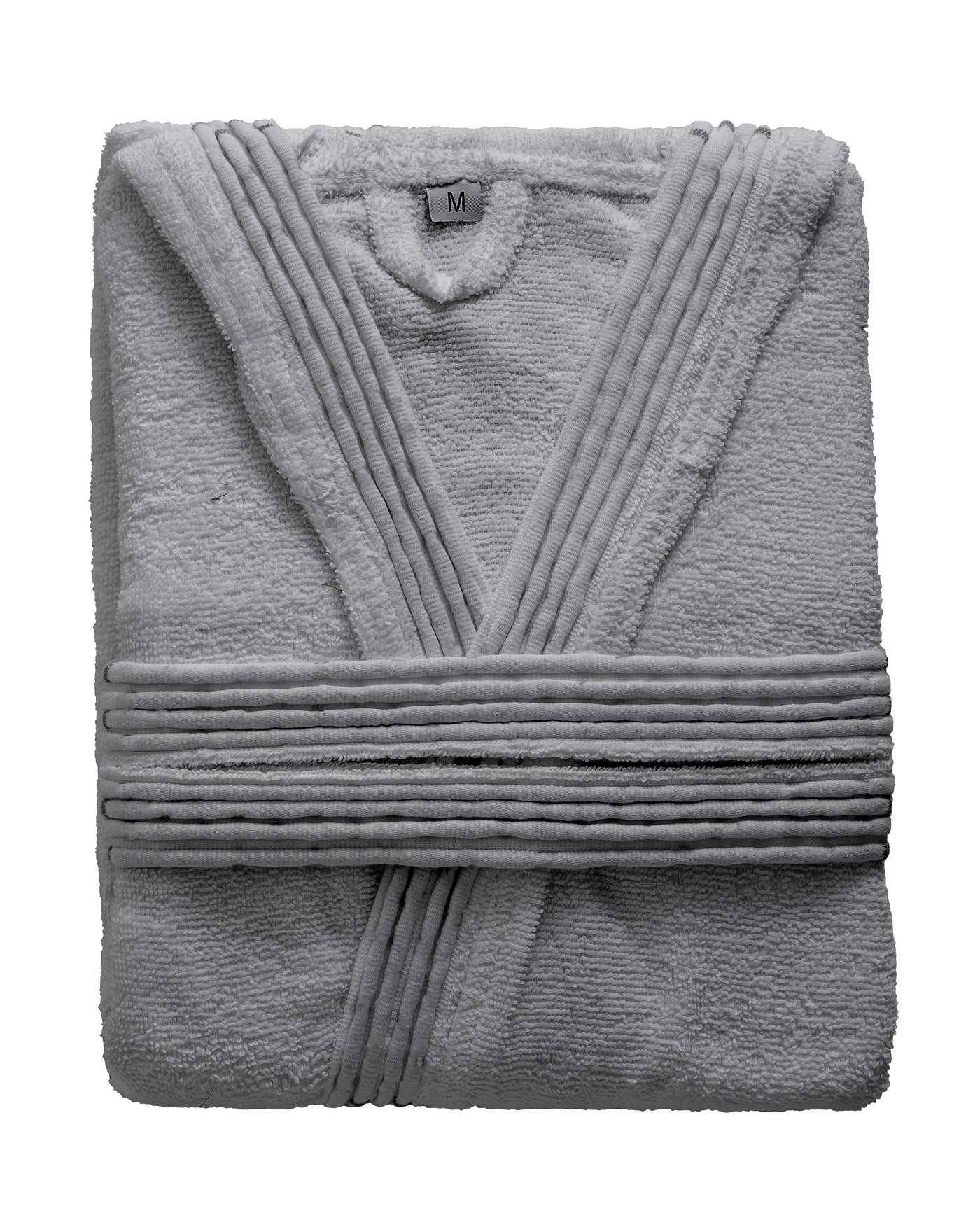 Dulce| LUXURY COLLECTION DI MAESTRO Accappatoio in Puro Cotone con Cappuccio - Tinta Unita Grigio